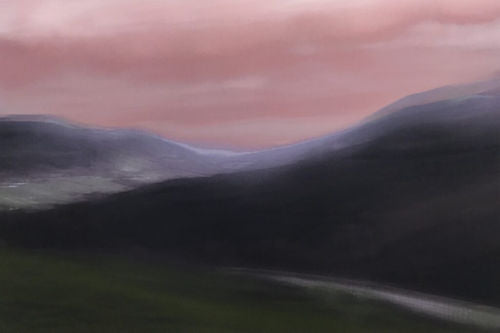 Fjellvei (Mountain road), hand coloured, 20 prints