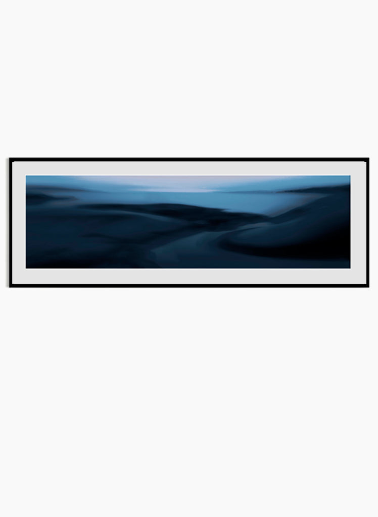Blå kveld/Blue evening, 27 x 94 cm, 25 prints